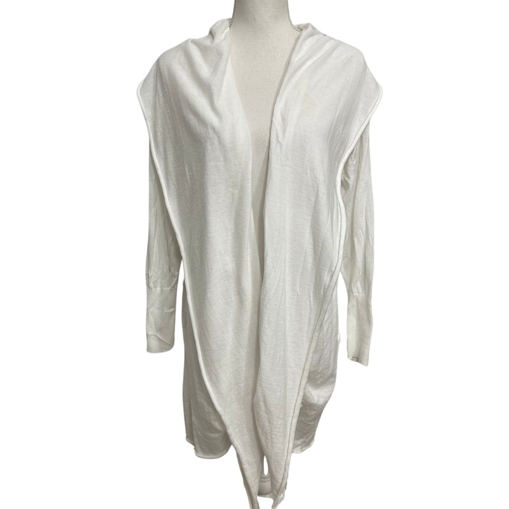 PLANET by Lauren G Duster One Size Fits Most Adjustable Side Ties White EUC